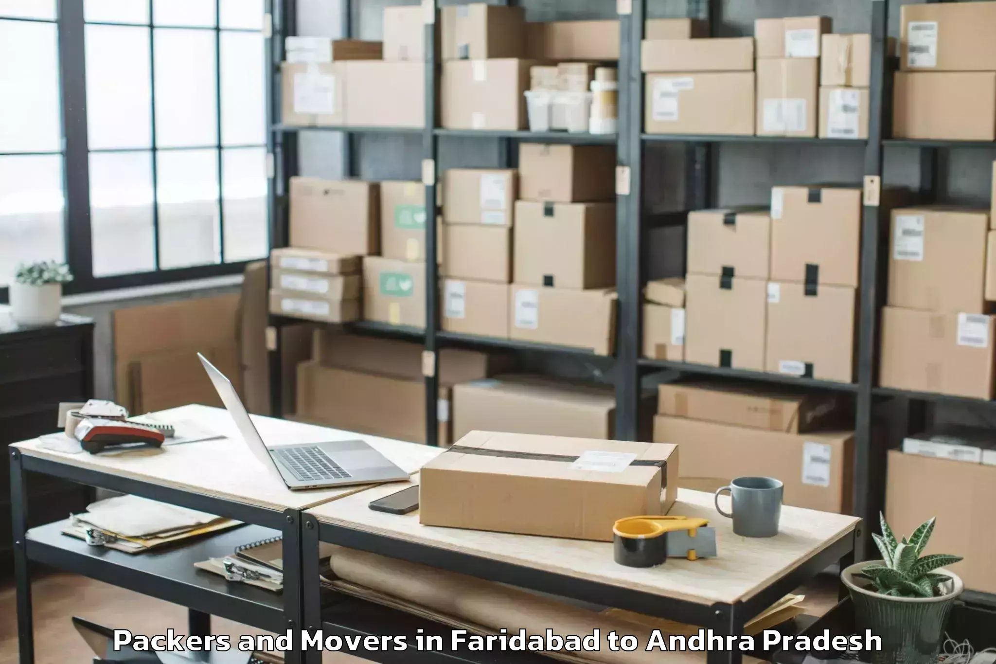 Quality Faridabad to Pedakurapadu Packers And Movers